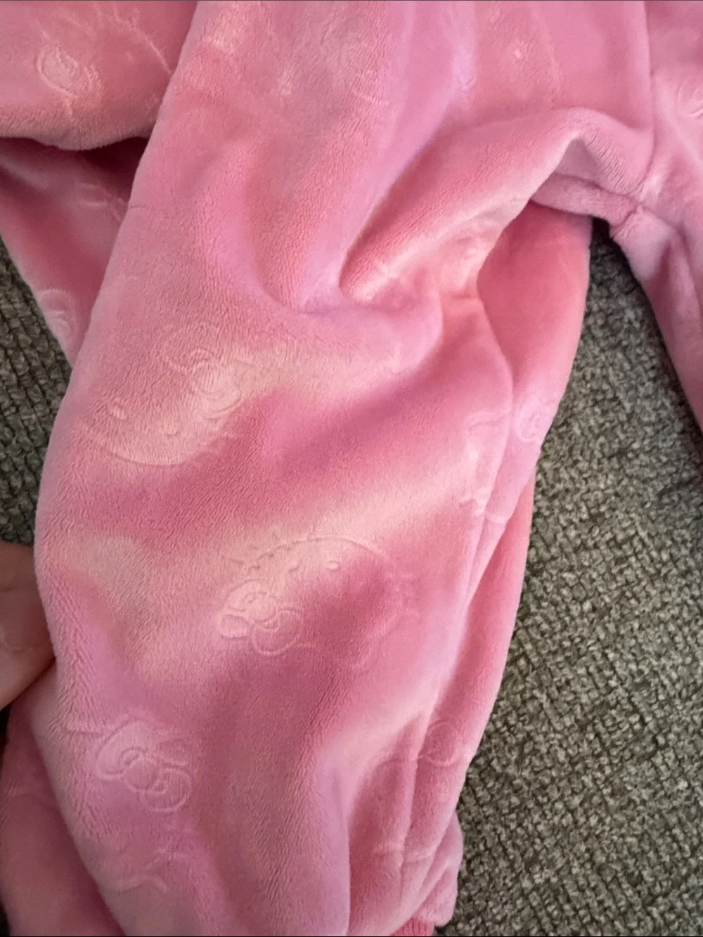 Hello Kitty Pink Velour Two-Piece Super Soft Set with Ruffle Shoulders